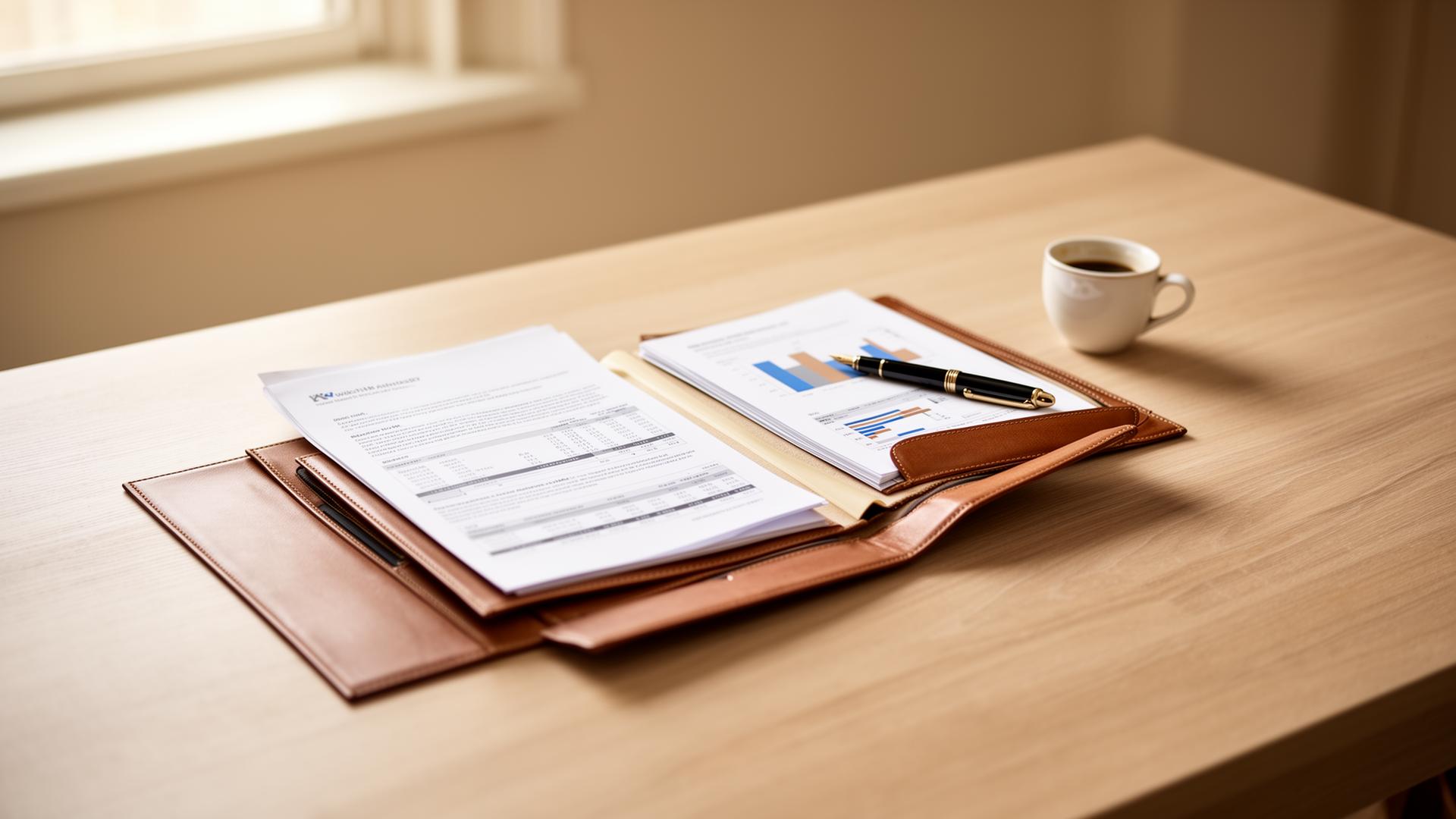 Bureau de conseil patrimonial : dossier client ouvert, étude individuelle de chaque opération.